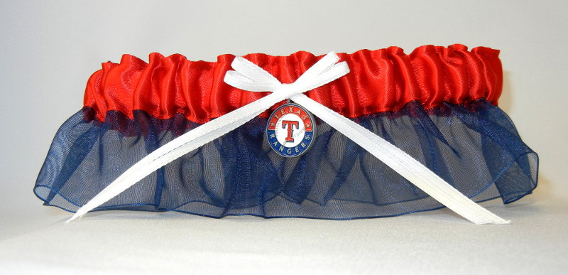 Texas Rangers Inspired Garter with Licensed Charm